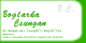 boglarka csungan business card
